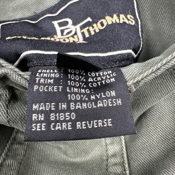 Brandon Thomas Flannel Canvas Reversible Chore Jacket Men Medium Corduroy Collar - Picture 5 of 16